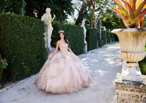 Blush And Gold Princess Quince Dress