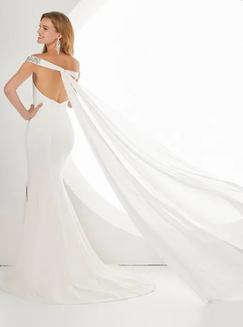 White Rhinestone Glamour Dress