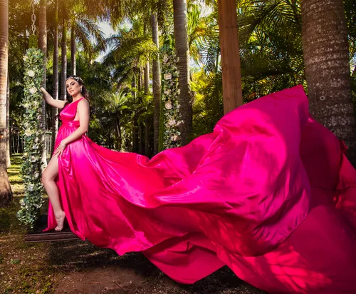 Flying Lola Dress Hot Pink