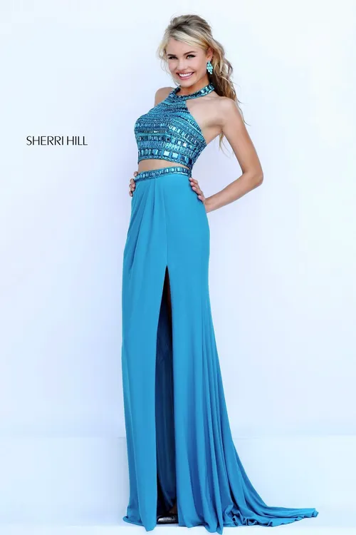 2 Piece Aqua Glam Dress