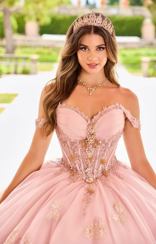 Quinceañera Blush Gold Gown