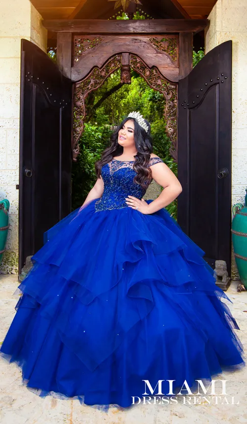 Navy Blue Quinceañera Dress