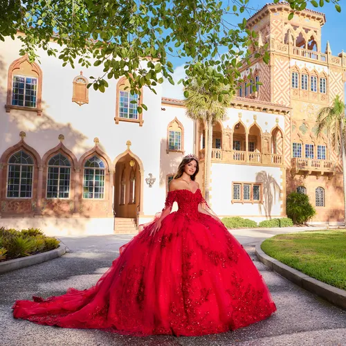 PR30116 Quinceanera Red Dress by Ariana Vara 