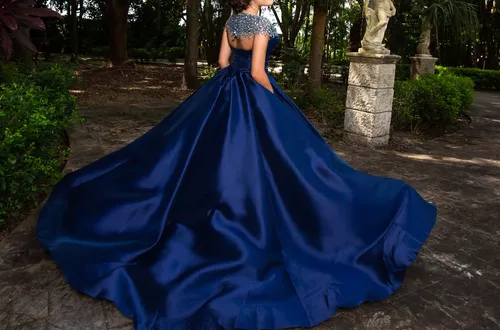Quinceañera Navy Blue Dress. 