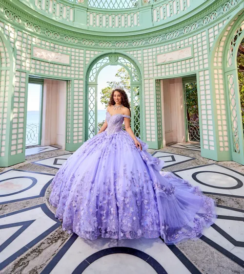 Lilac Quince Dress With Cape