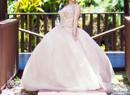Dusty Rose Quinceañera Dress