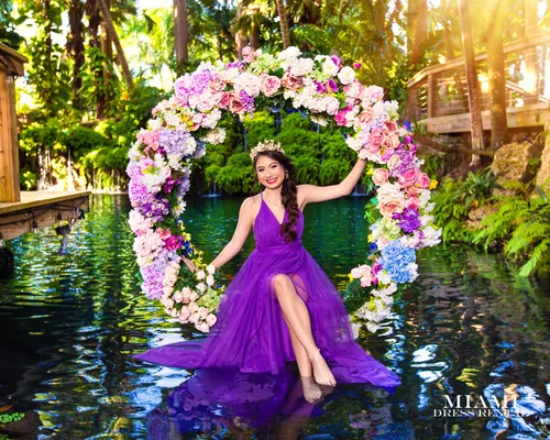 Purple Simple Water Dress