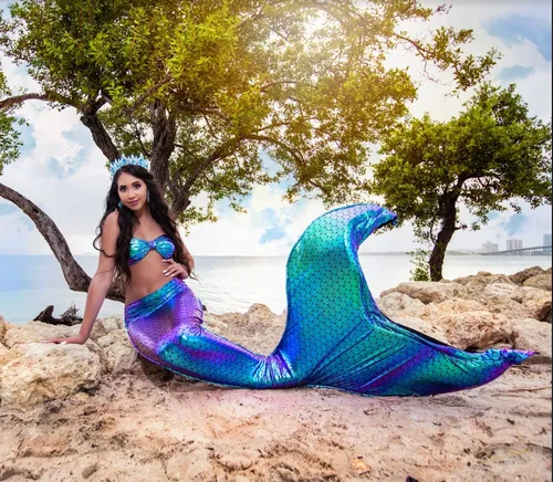 Scales Purple-Green Multicolor Mermaid Tail