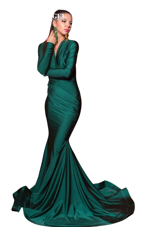 Emerald Long Sleeve Gown