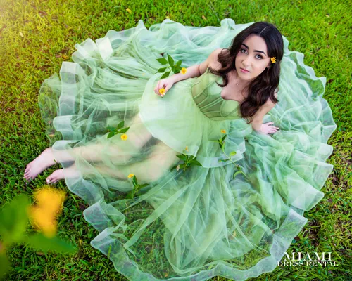 Olive Green Water Dress