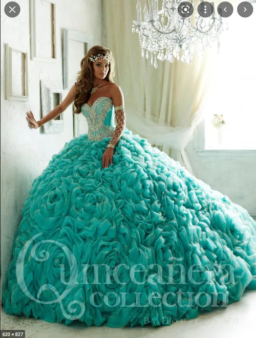 Quinceañera Aqua Dress