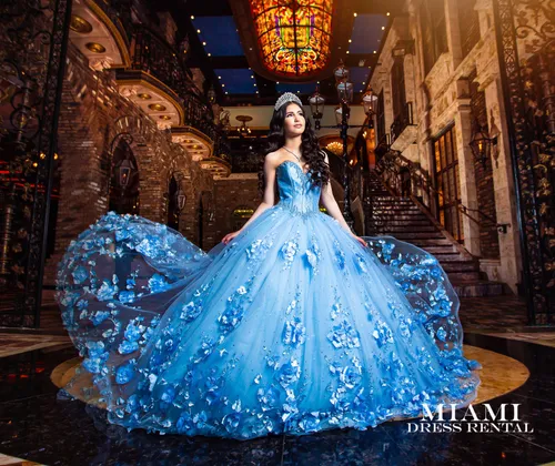  Quinceanera Light Blue Dress