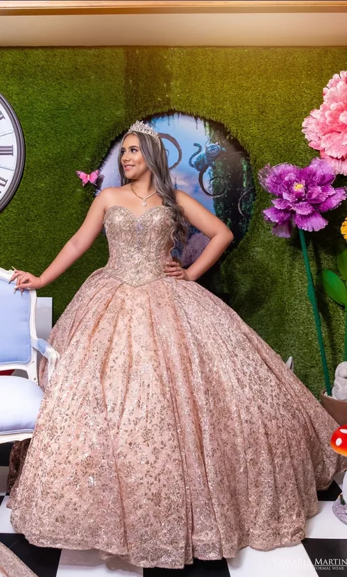 Quincenera Rose Gold Dress