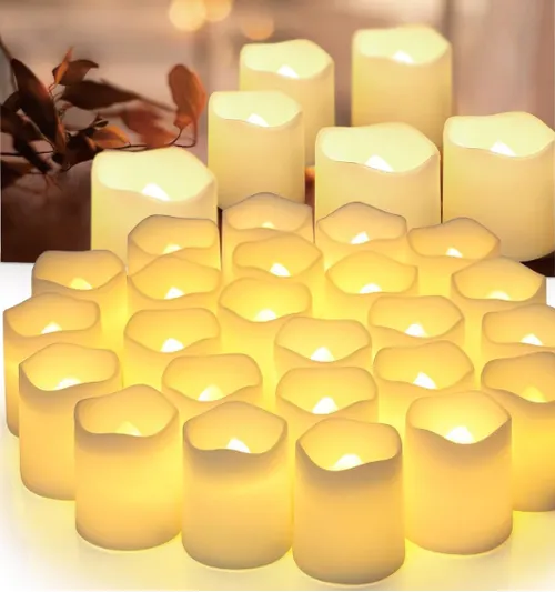 Flameless Votive Candles (24 Pack) Battery Operated