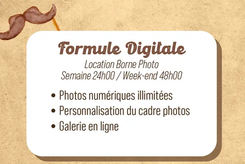 Borne Photos -Formule Digitale ( Photos Illimitées)