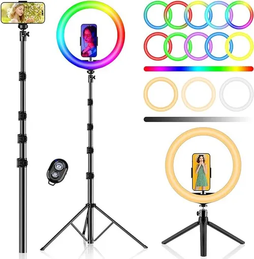 Ring light with Stands, phone holder & Bluetooth Shutter