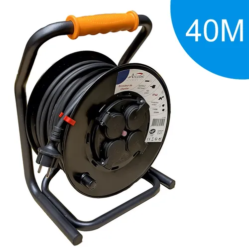 Enrouleur professionnel 40m 4 prises 3G2.5