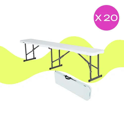 Pack de 20 - Banc Lifetime 183x30cm