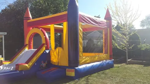 Crayon Bouncer and Waterslide Combo