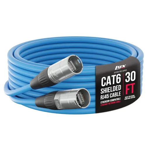LyxPro CAT6 30' Shielded Ethercon RJ45