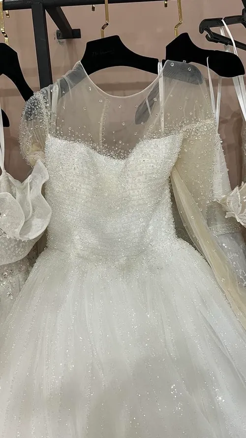 S05AAT 1295 Long sleeve ball gown diamond