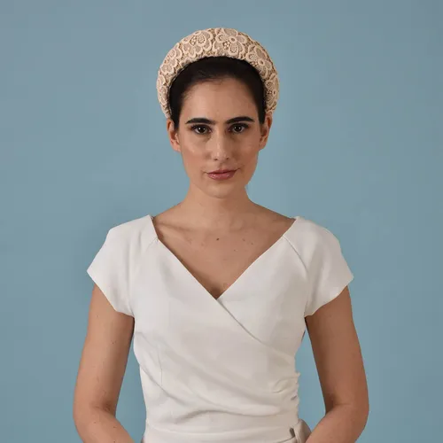 Lucy lace headband - Cream