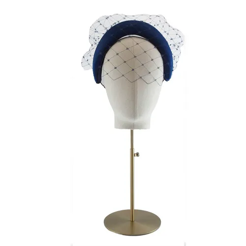 Marie veiled headband - navy