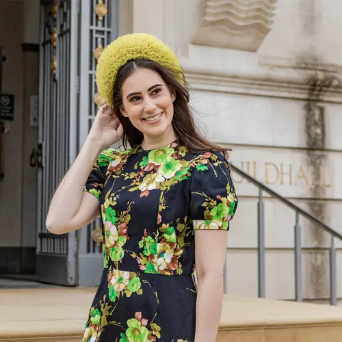 Barbara tulle headband in green