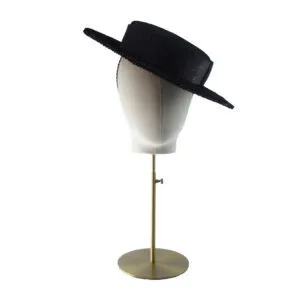 Dorothy - velvet boater in black