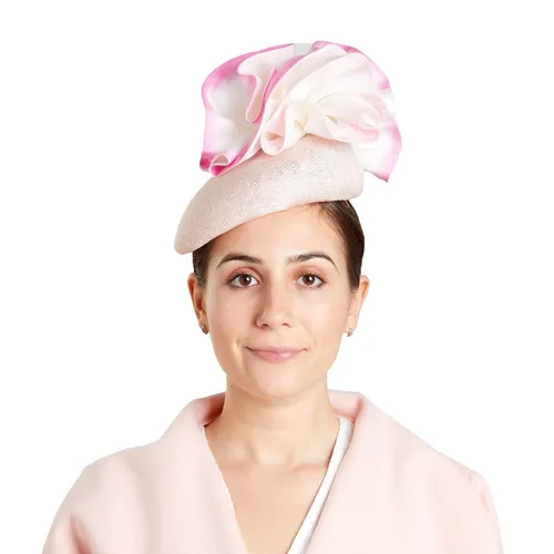 Louisa ruffle beret - pink