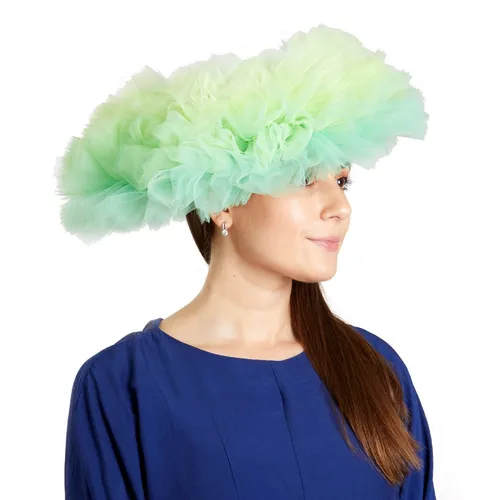 Stefani tulle brim - green