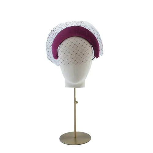 Marie veiled headband - pink