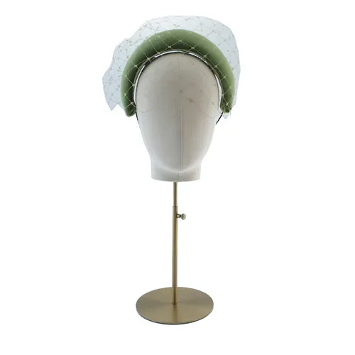 Marie veiled headband - green