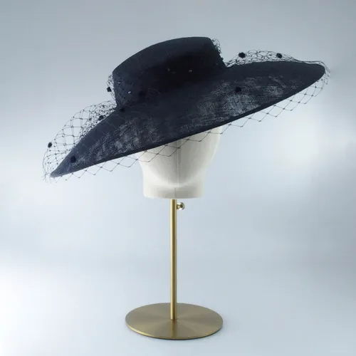 Nancy - veiled brim in navy