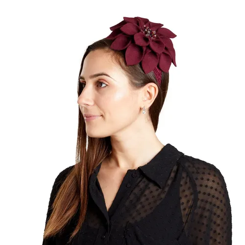 Chrysanthemum headband - dark red