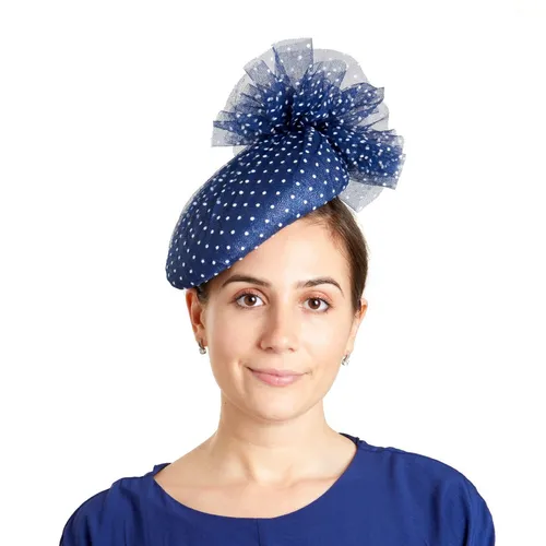 Jasmine spotty beret - blue