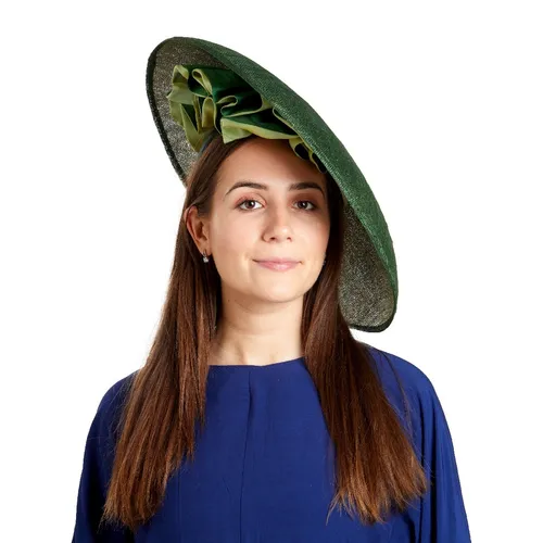 Lilian ruffle brim - green