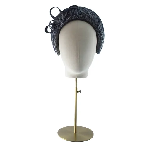 Giselle - silk abaca headband in navy