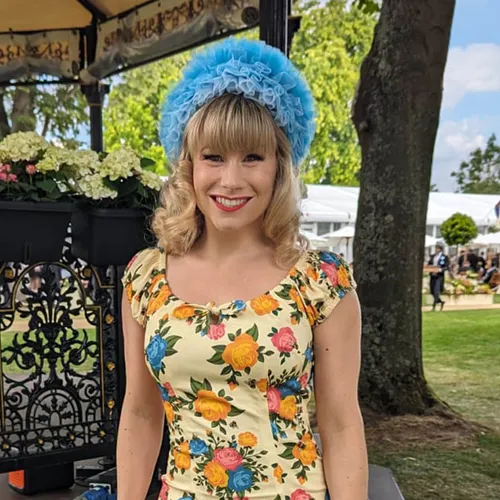 Barbara tulle headband - blues