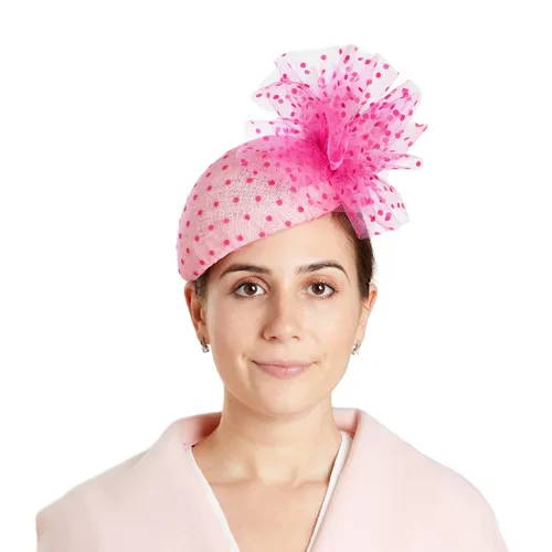 Betty spotty tulle beret - pink