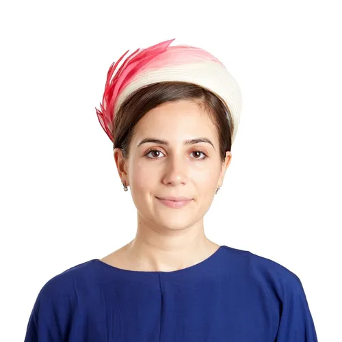 Nina petal pillbox - ivory and pinks