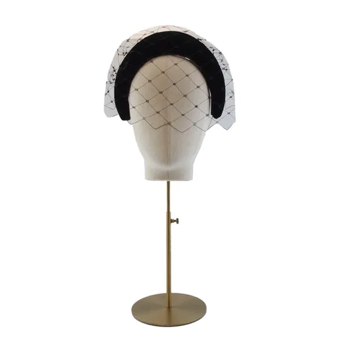 Marie veiled headband - black