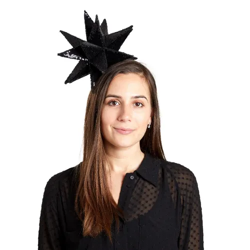 Moravian star headband - Black