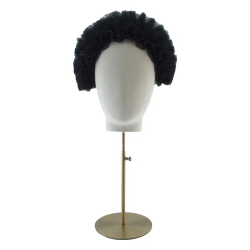 Barbara tulle headband - black glitter