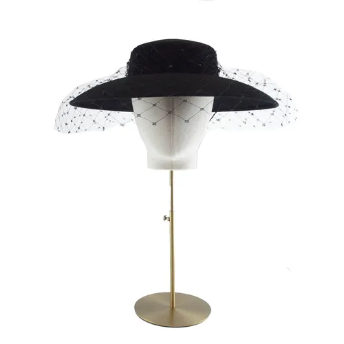 Naomi veiled brim - black