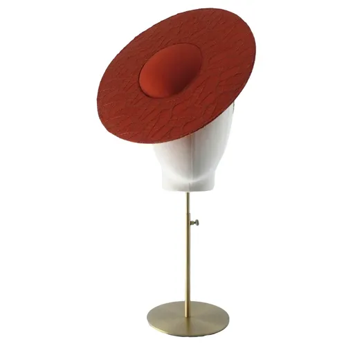 Collette - silk satin brim in orange