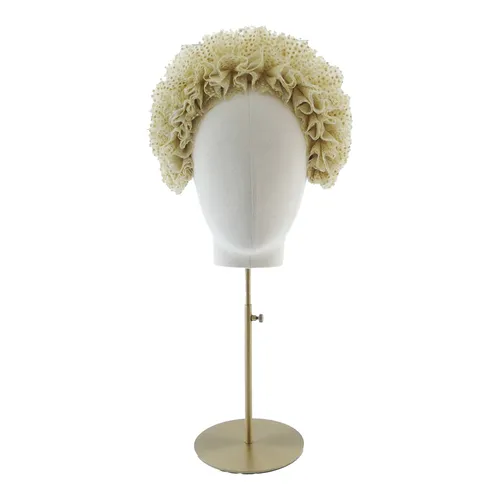 Barbara tulle headband - gold glitter