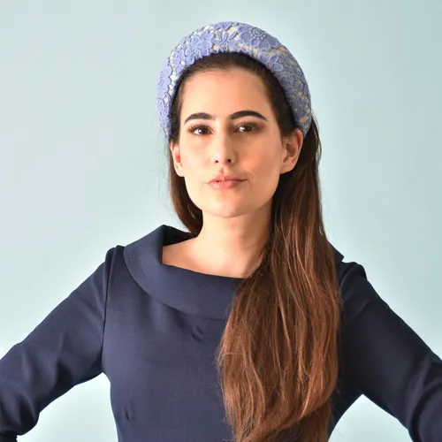 Lucy lace headband - blue