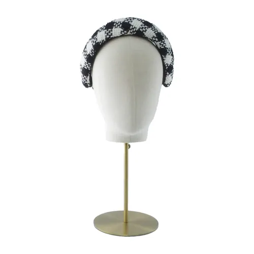 Annie headband - in black and white tweed