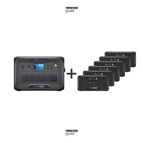 SET-24: Bluetti AC500 + 6 Stück Bluetti B300S Powerstation (18.432 Wh.)